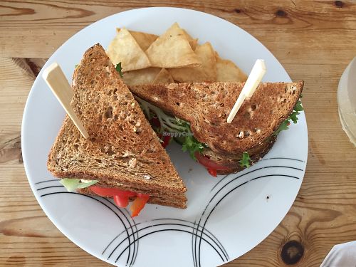 Vegan club sandwich at The Beached Lamb Cafe in Newquay