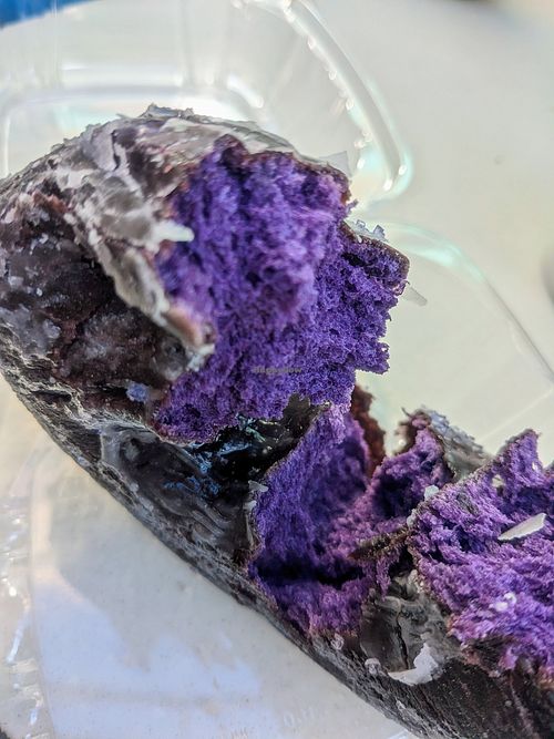 Bright purple inside at Everglazed Donuts & Cold Brew in Lake Buena Vista
