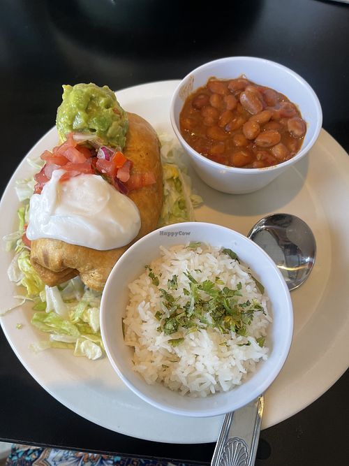 Chimichanga   at the hive vegan eatery in Houston