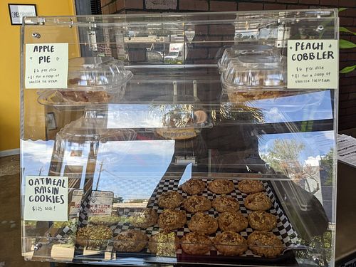 Dessert case at the hive vegan eatery in Houston