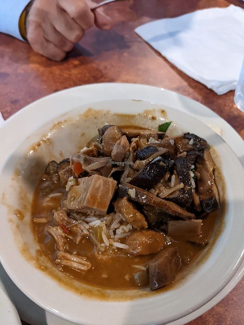 Gumbo at the hive vegan eatery in Houston