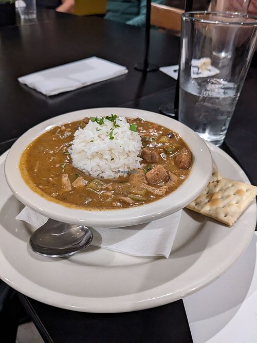 Etoufee at the hive vegan eatery in Houston