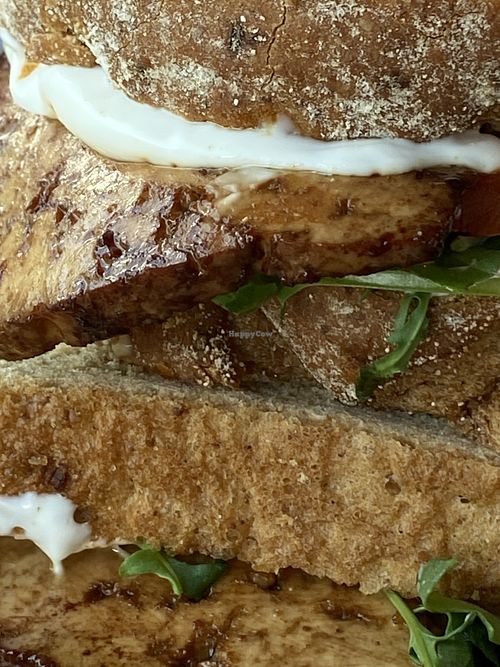 Close up of the marinated tofu 🤤  at The Magic Sunflower in Dronfield