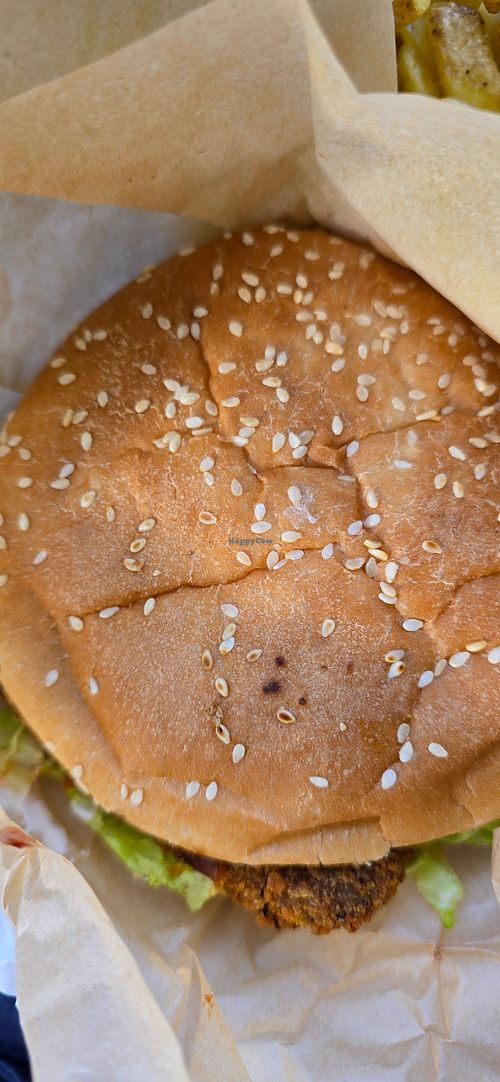 Chicken burger at Plantified Kitchen in Huddersfield