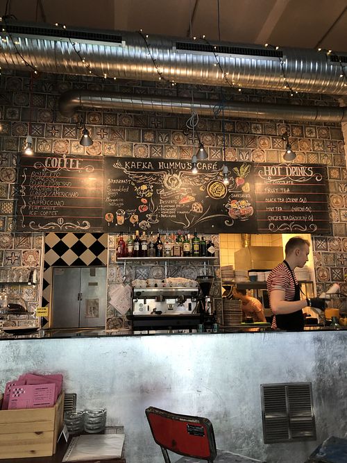 Inside   at KAFKA Hummus Café  in Prague