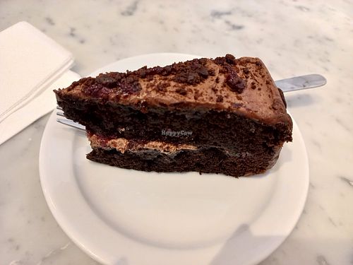 Chocolate and cherry cake at Coffee X in Orpington