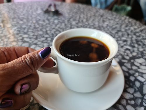 Single origin coffee; made on moccamaster – the style is a very light and refined drink at Patsy's in Melbourne