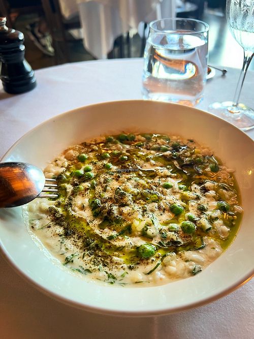 Risi e bisi, pea risotto  at Patsy's in Melbourne