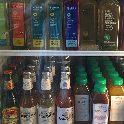 Cold drink case at The Wild Radish in Nyack