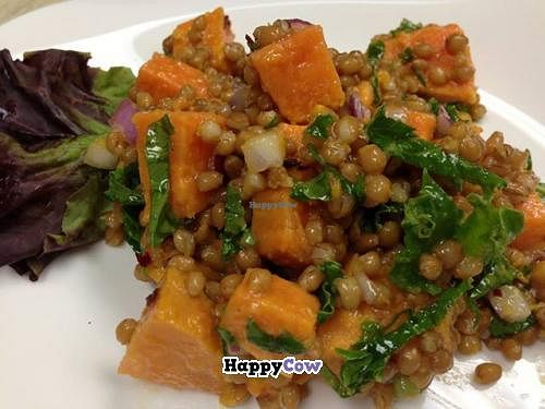 Organic Baked Sweet Potato Wheat Berry Kale Salad
was soo good at The Wild Radish in Nyack