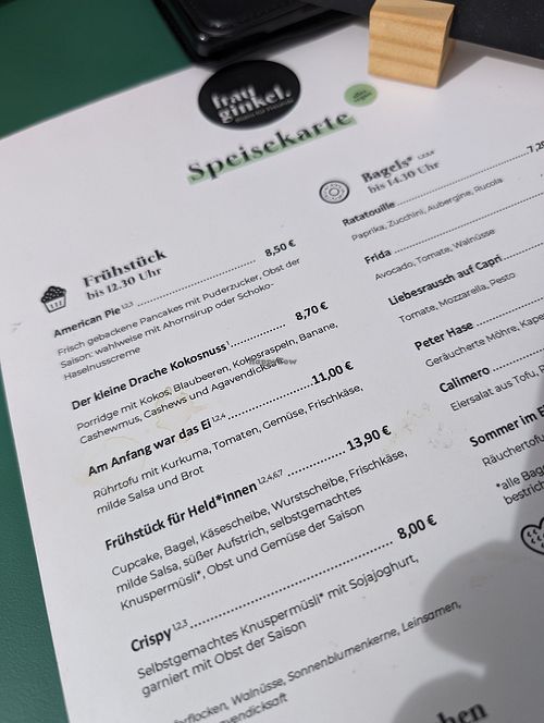 Karte at Frau Ginkel in Geisenheim