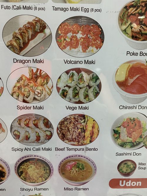 Menu   at Aloha Sushi in Honolulu