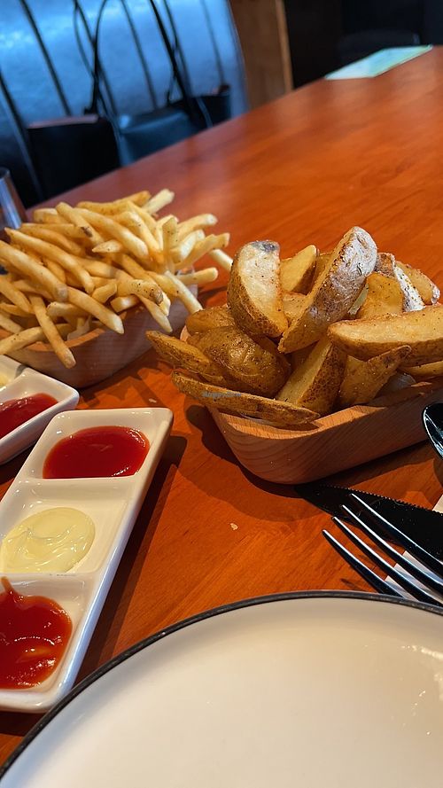 Potato wedges, fries (mayonnaise wasn't even)  at Haxnbauer in Changsha