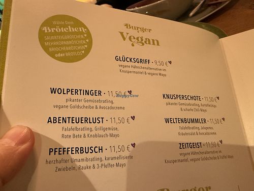 menu #Veganuary at Hans im Glück in Ulm
