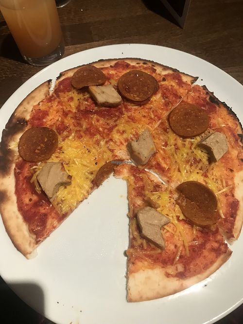 Massive Gluten Free Chicken and Pepperoni Pizza!!!    at Prezzo in Didcot