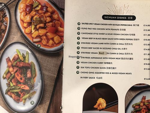 The menu cover  at Vegan Planet in North West London