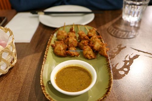 chick'n satay at Vegan Planet in North West London