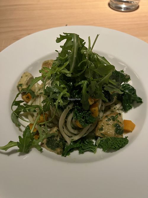 Spinach Pesto Pasta at Hotel Arnica in Scuol