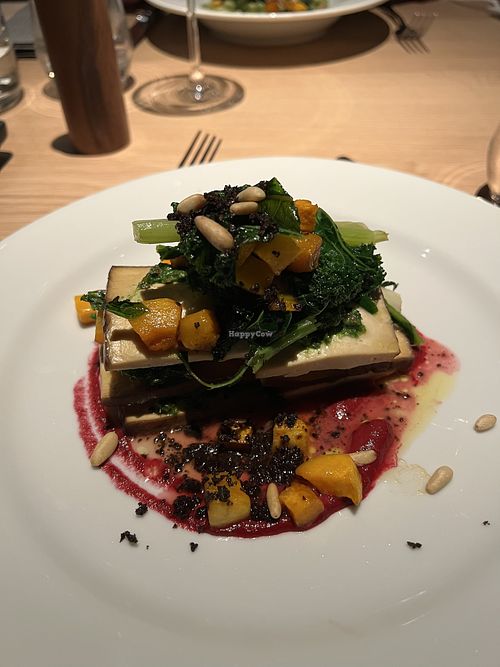 Spinat-Tofu-Lasagne at Hotel Arnica in Scuol