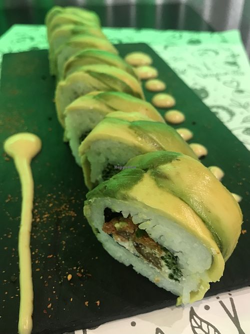 Seitan avocado rolls  at Vegan Street Bar - Yasai Bar in Santiago