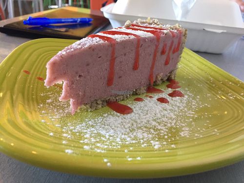 raw vegan cheesecake  at Lotus Leaf Cafe in Wichita