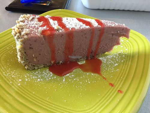 raw vegan cheesecake at Lotus Leaf Cafe in Wichita