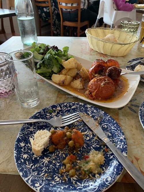 Yemista, Arakas, Melitsanasalata  at Yaya's Hellenic Kitchen & Bar in Cairns