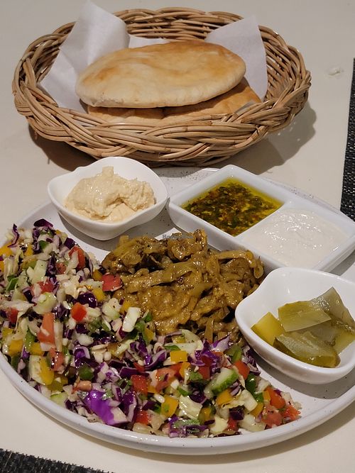 Shawarma plate. #Veganuary at Chardonnay in Koh Phangan