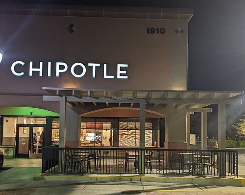 Front at night. #Veganuary #Veganuary at Chipotle - Trails Village in Las Vegas