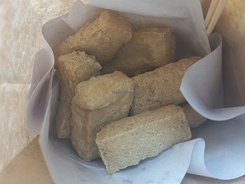 Fried tofu snack #Veganuary at Pim Tofu - Food Stall in Chiang Mai