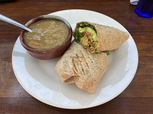 Wrap and Soup at Cafe Organic in Fort Walton Beach