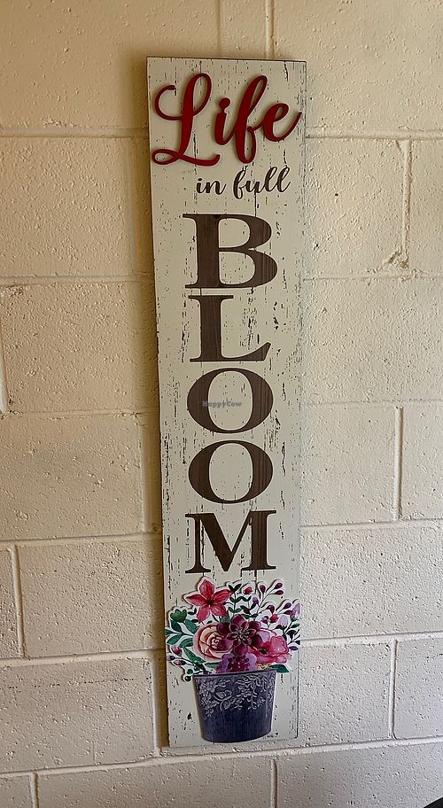 A little sign  at The Vegan Joint in Woodland Hills