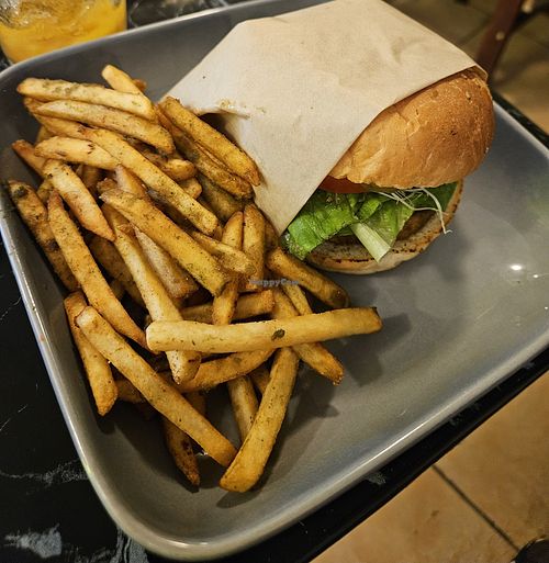 Garlic ChickN with Garlic Fries at The Vegan Joint in Woodland Hills