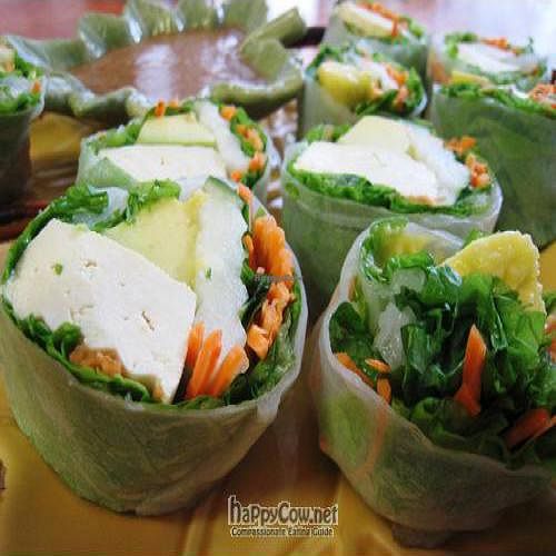 tofu spring rolls at Tina's Garden Gourmet Cafe in Hilo