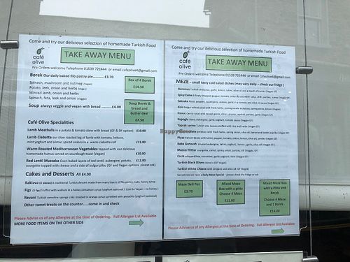 Take away   at Olive in Kendal