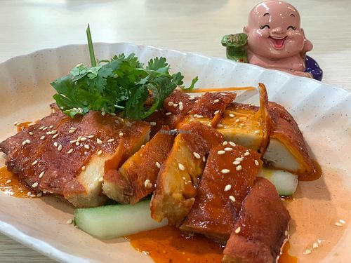 mock duck. 
Photo by Henry Lau aka Mr Purple.  at Superior Green Vegetarian 御素缘 in Northeast Singapore