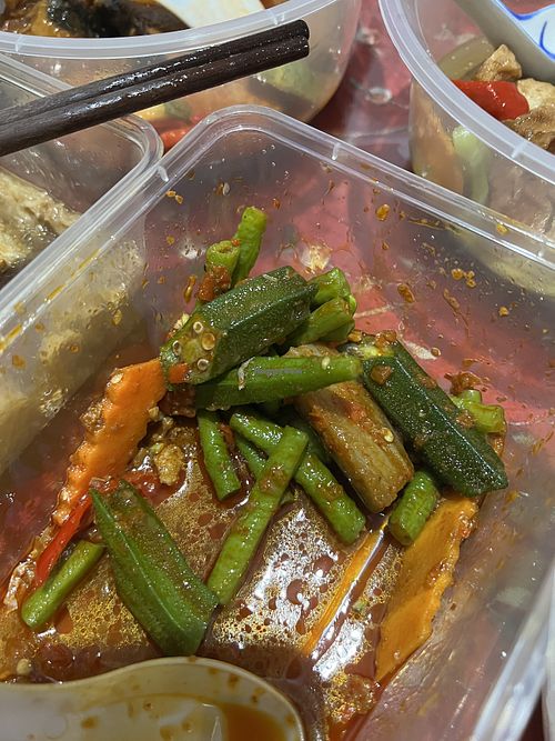 Four heavenly kings of veggies in sambal sauce #Veganuary at Superior Green Vegetarian 御素缘 in Northeast Singapore