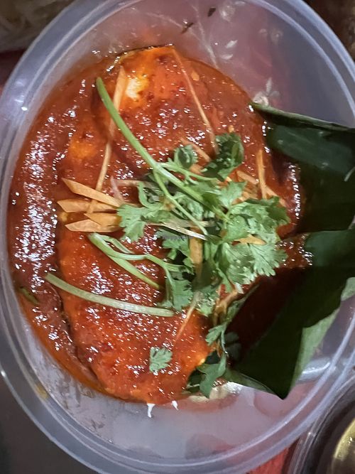 Hot plate banana leaf fish 8/10  at Superior Green Vegetarian 御素缘 in Northeast Singapore