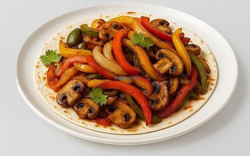 Vegetarian fajitas at Habanera in Thessaloniki