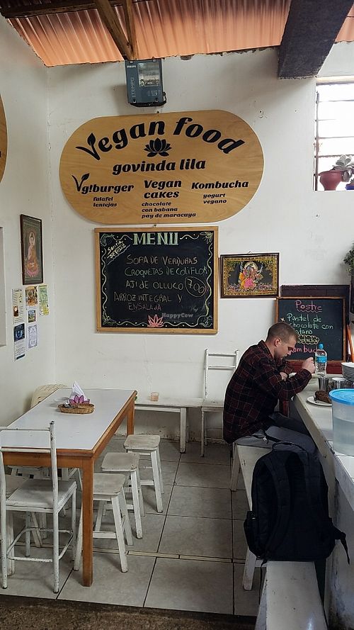 seating at Govinda Lila in Cusco