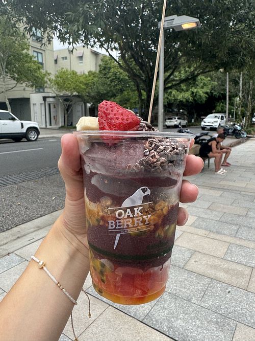 Vegan açai bowl!  at Oakberry in Noosa Heads