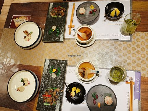 Degustation menu   at Tingxiyuan Vegetarian Life Beauty Tea House in Changsha