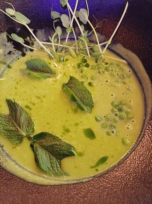 Crema de guisantes at Vegan Garden Budapest in Budapest