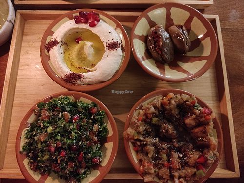 Half of the platter for two. at Bistro Habibi in Prague