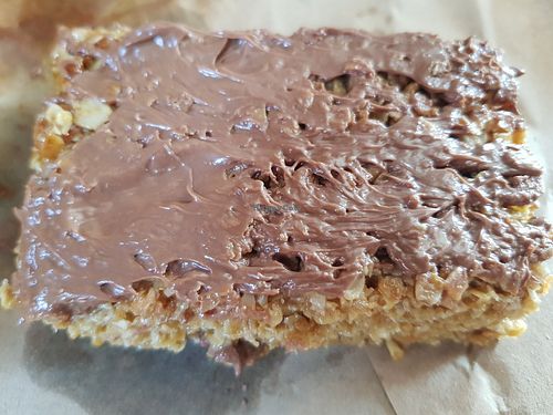 Chocolate flapjack at The Staiths Cafe in Gateshead