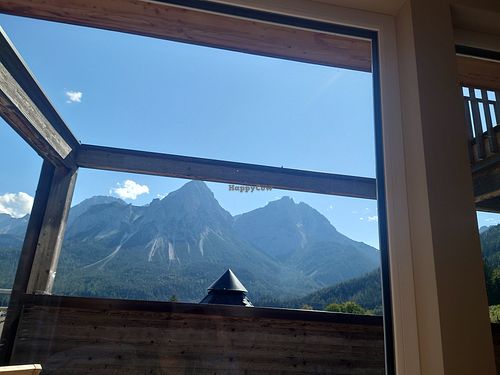 View of the mountains 🏔️ from spa area! at Ox&Ehrlich in Lermoos