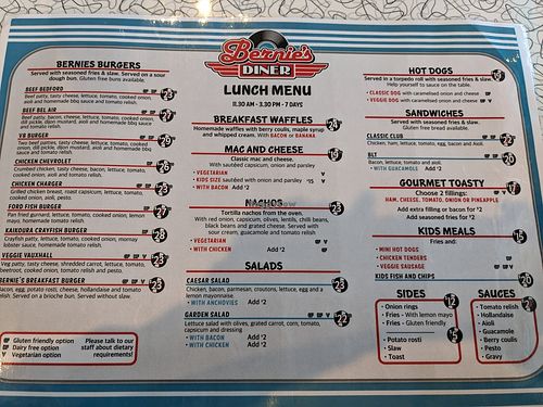  at Bernie's Diner in Kaikoura