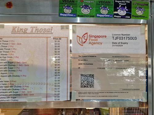 HappyCow stickers spotted at King Thosai in West Singapore