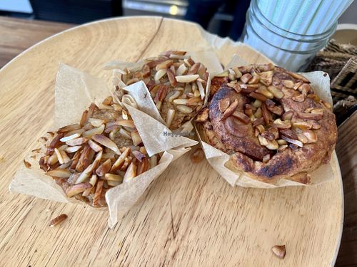 Muffins and cinnamon buns  at Organic Supply in Bangkok