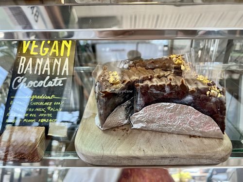 Vegan banana chocolate cake   at Organic Supply in Bangkok